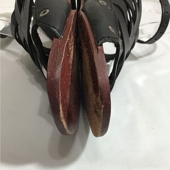 Free People Black Belize Strappy Gladiator Sandal Size 38 - Picture 6 of 8